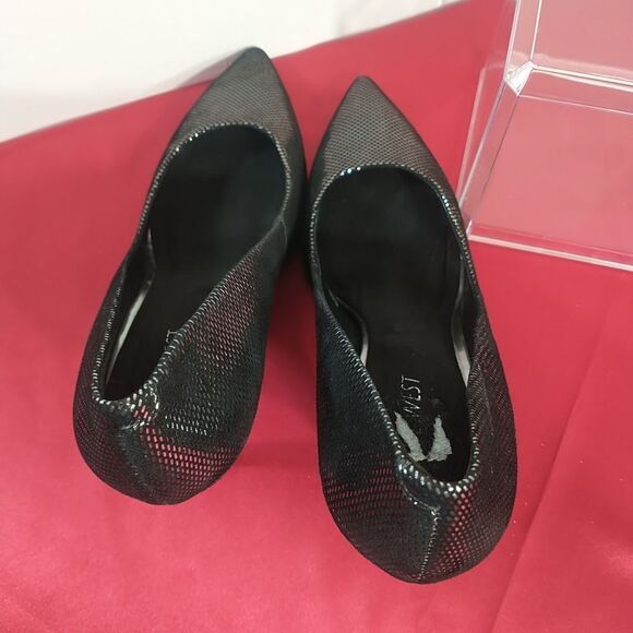 Nine West Women's SZ 9M Flax Metallic Dress Pump Silver/Black. - Picture 6 of 10